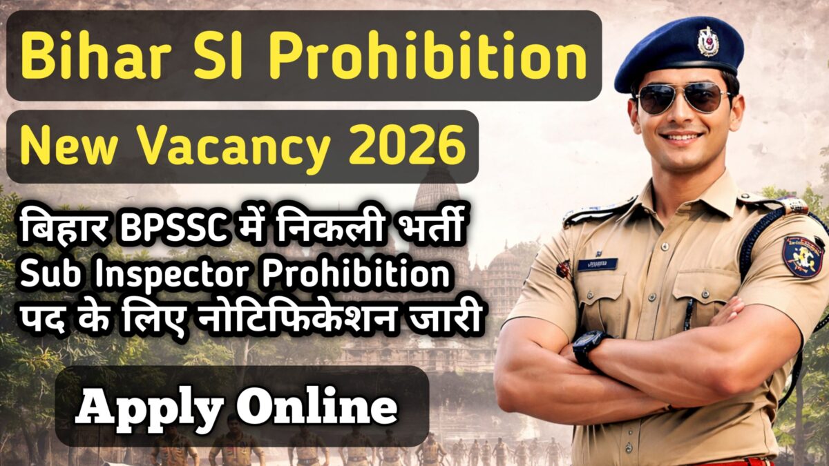 Bihar SI Prohibition Recruitment 2026 Notification