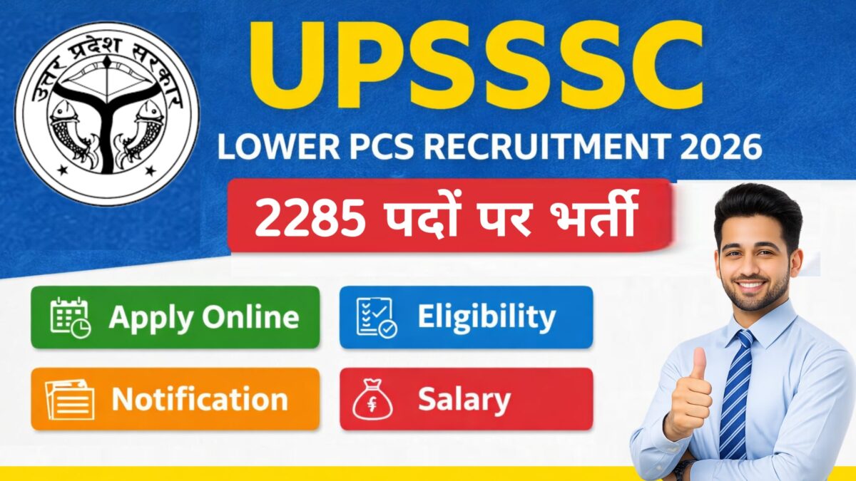UPSSSC Lower PCS Recruitment 2026 Notification 