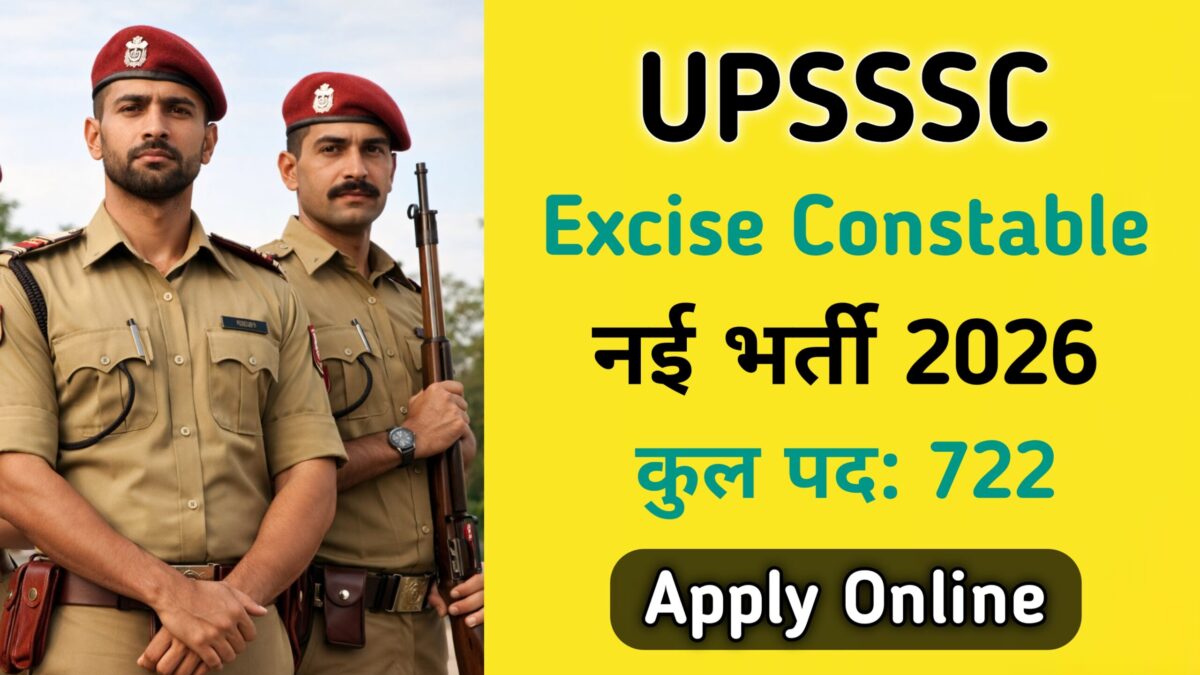UPSSSC Excise Constable Vacancy 2026 Notification 